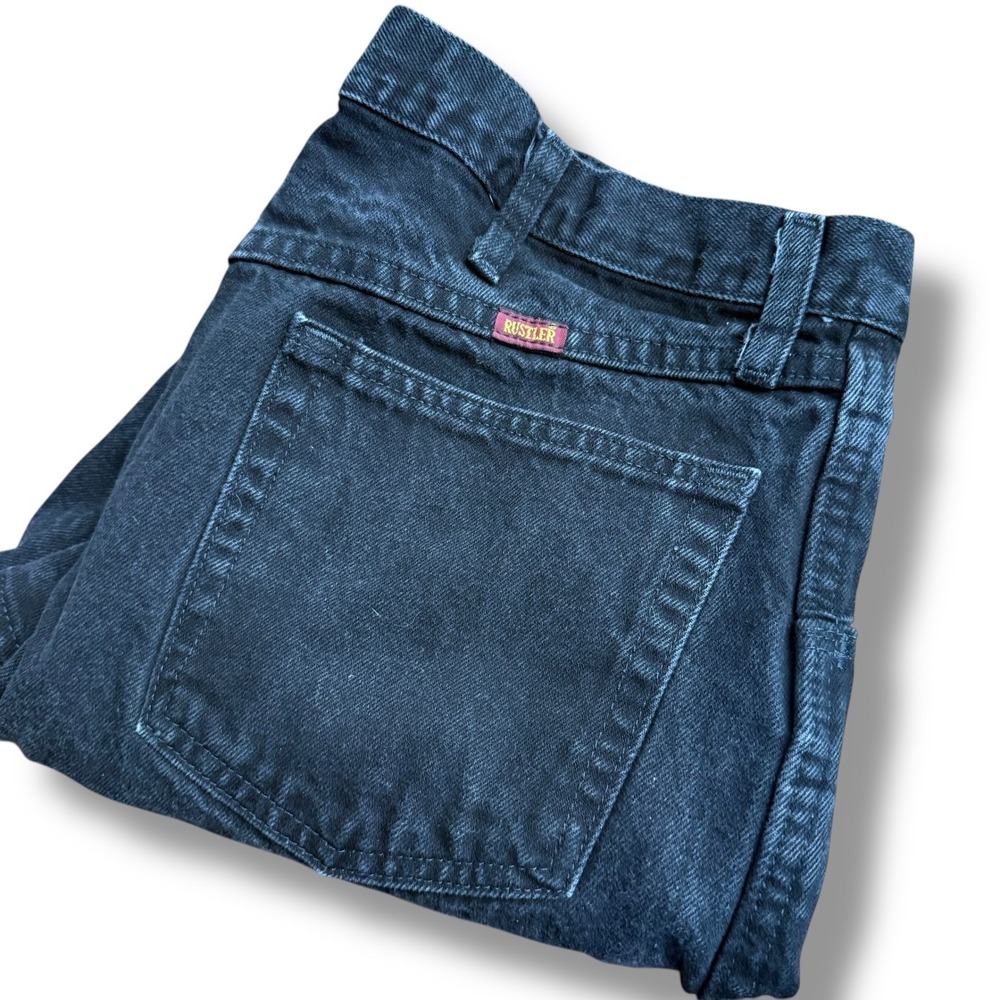 Rustler Mens Black Denim Straight Leg Jeans Size‎ 36 x 29 (34x29)